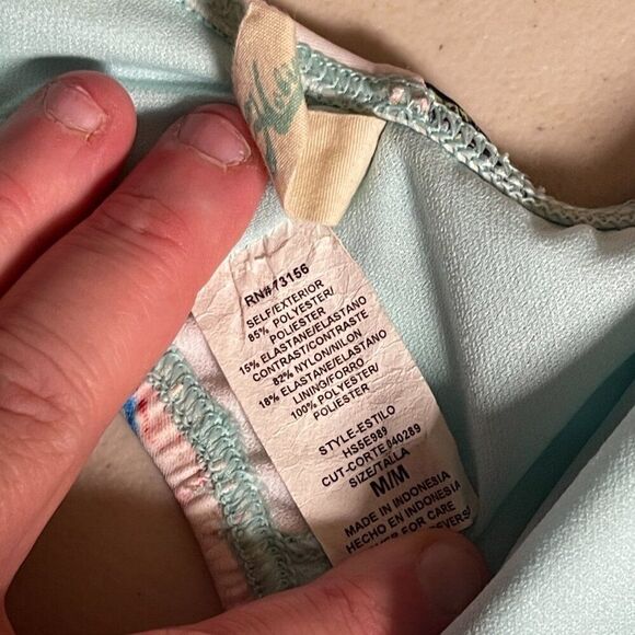 Hobie surfer ocean printed Y2K Bikini swim top Medium - Picture 9 of 11